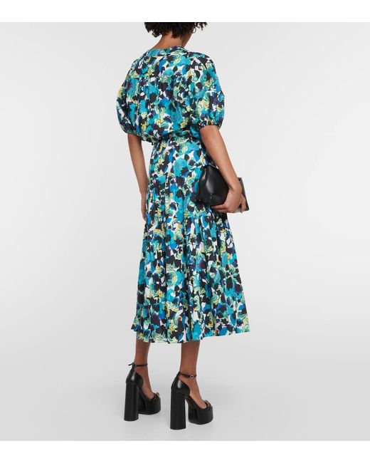 Top Dario En Coton Melange A Fleurs Diane von Furstenberg en coloris Blue