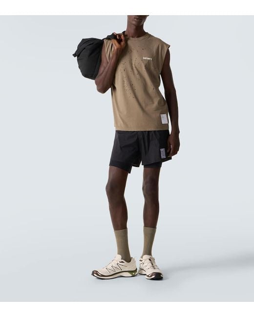 Satisfy Black Techsilk Running Shorts for men