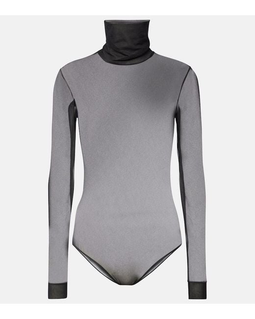 Maison Margiela Gray Turtleneck Bodysuit