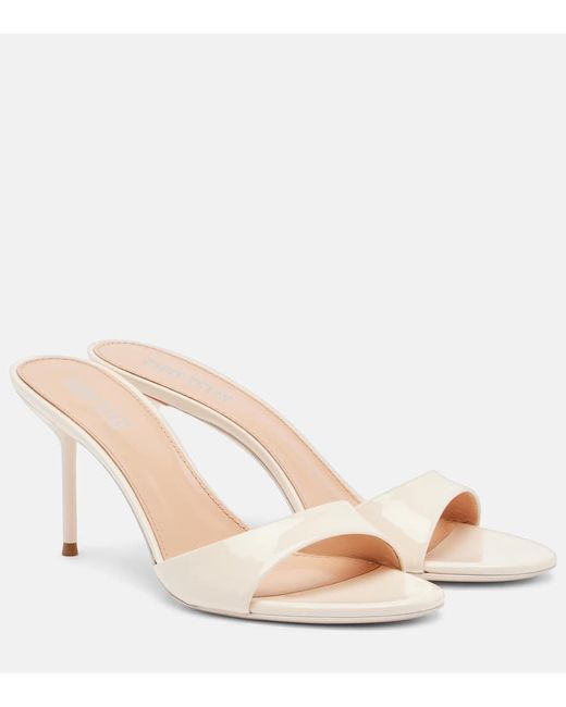 Paris Texas Natural Lidia 70 Patent Leather Mules