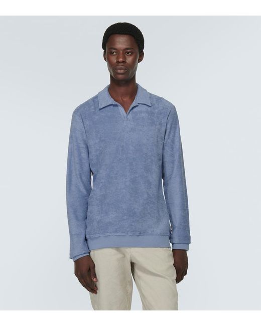 Orlebar Brown Blue Santino Cotton Shirt for men