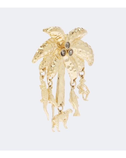 Jacquemus Metallic Palmier Embellished Drop Earrings