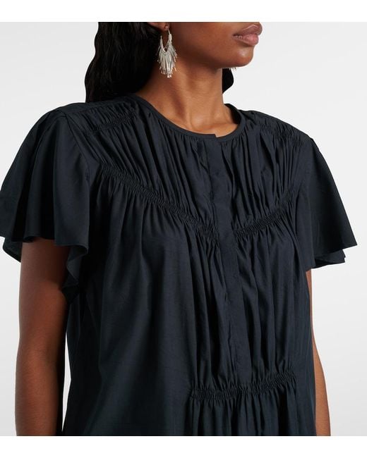 Isabel Marant Black Synda Gathered Top