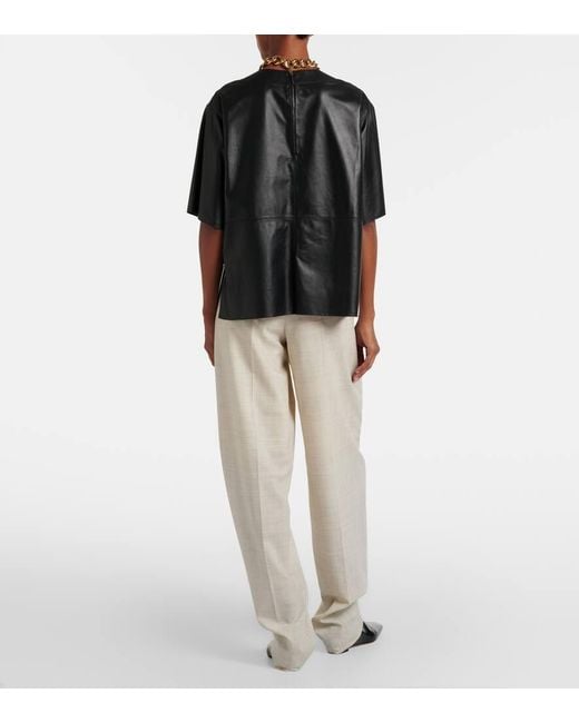 Joseph Black Tanjic Leather Top