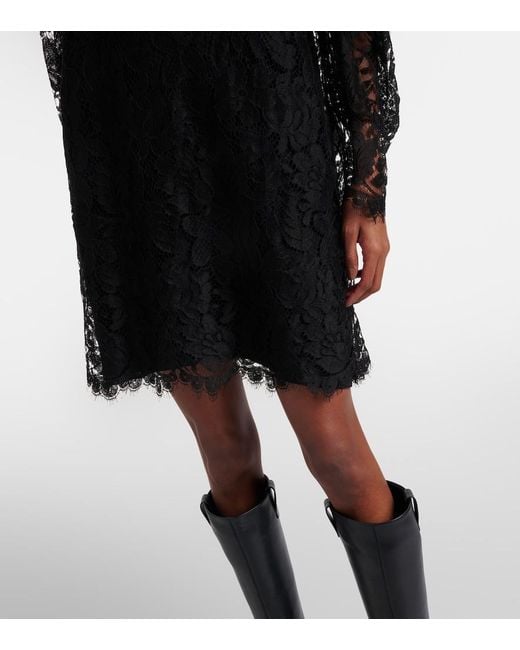 Chloé Black Floral Lace Minidress