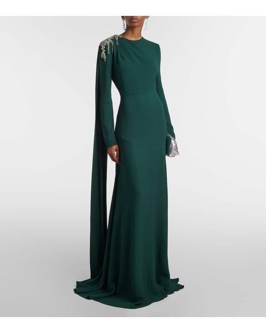 Erdem Green Verzierte Robe