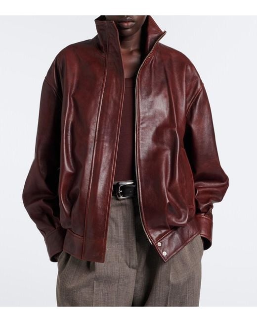 Arma Red Leather Jacket