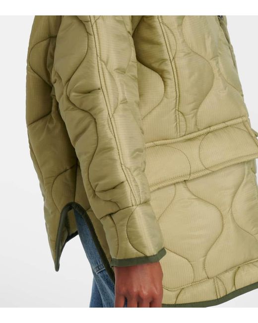 Frankie Shop Green Teddy Oversized Quilted Jacket
