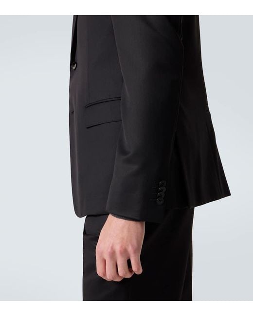 Zegna Black Wool And Mohair Suit for men