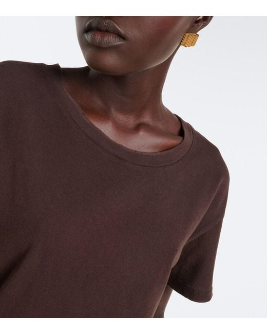 Nili Lotan Brown Brady Cotton Jersey T-Shirt