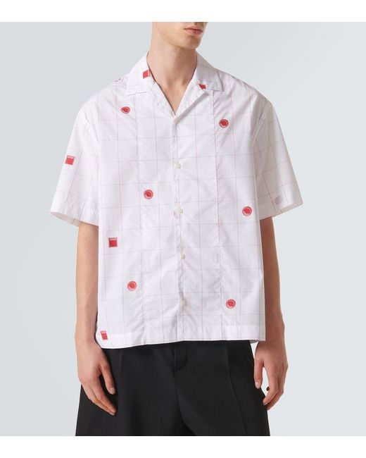 Jacquemus White Jacquemus Jean Jacquard Vacation Shirt for men