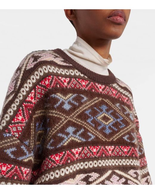 The Row Red Hinny Cashmere, Silk And Mohair Sweater