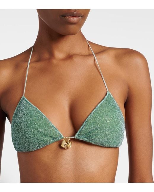 Oseree Green Lumiere Embellished Bikini
