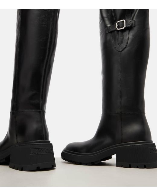 Botas Altas Tamsin De Piel Jimmy Choo de color Black