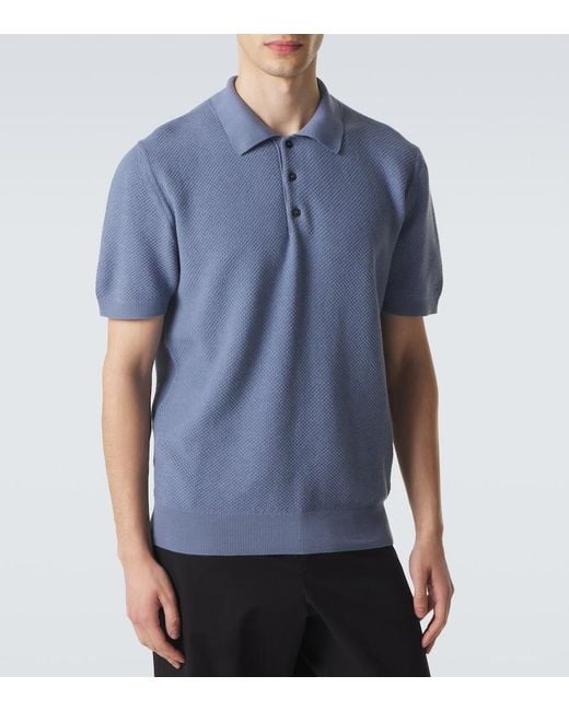 Canali Blue Cotton Polo Shirt for men
