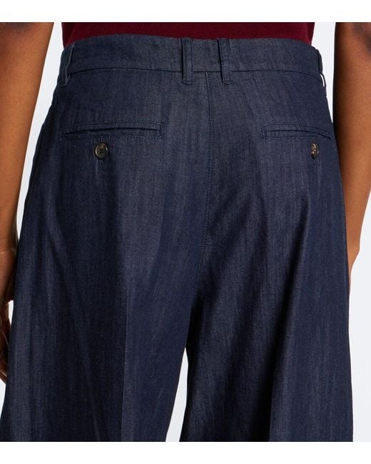 Max Mara Blue Wide-Leg Jeans