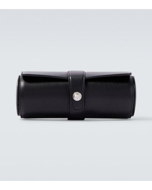Brunello Cucinelli Black Leather Watch Case for men