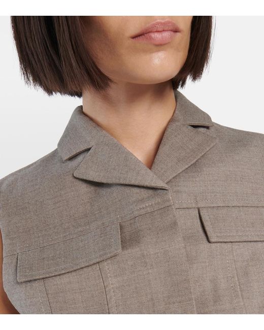 AYA MUSE Brown Mia Wool Crop Top