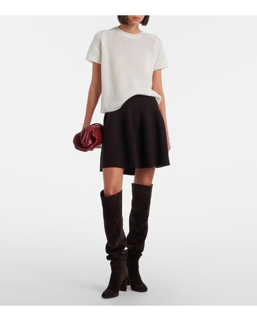 Lisa Yang White Siona Cashmere And Silk Sweater
