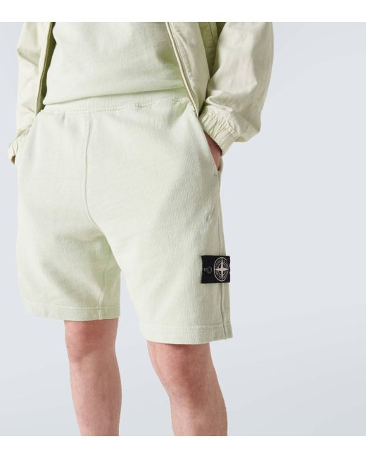 Stone Island Natural Tinto Terra Cotton Jersey Shorts for men