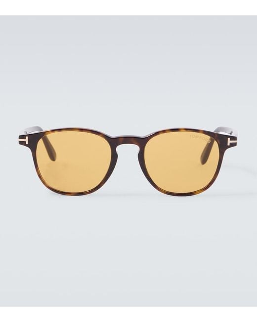 Tom Ford Brown Holt Round Sunglasses for men
