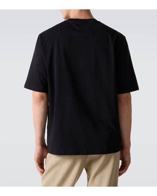 AMI Black Ami De Coeur Cotton Jersey T-Shirt for men