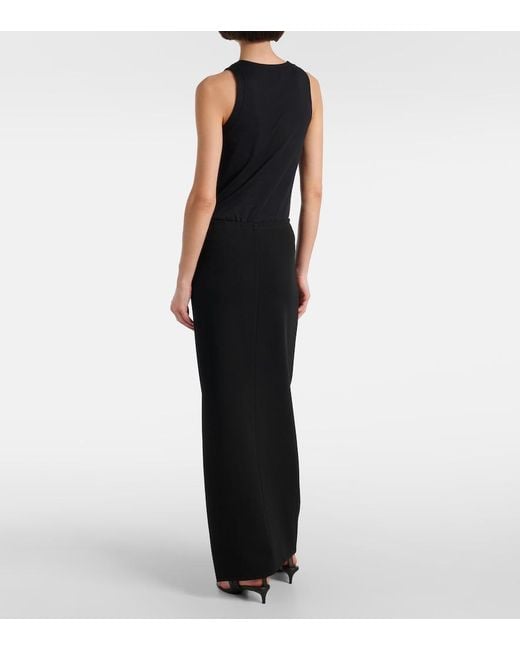 Khaite Black Lilth Crepe Jersey Pencil Skirt