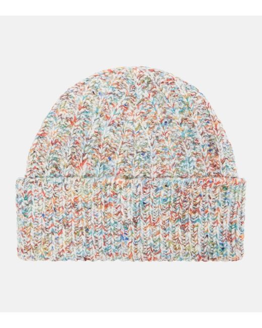 Loewe Multicolor Logo Wool And Cashmere-Blend Beanie
