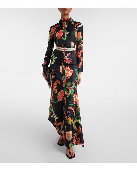 Etro Black Silk Shirt Dress