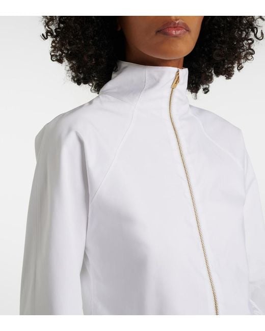 Alaïa White Peplum Cotton Poplin Jacket