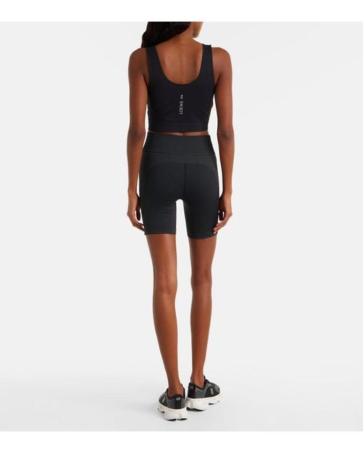 Loewe Blue X On Ribbed-Knit Sports Bra
