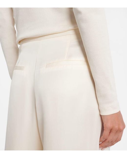 Rohe White High-Rise Wide-Leg Pants