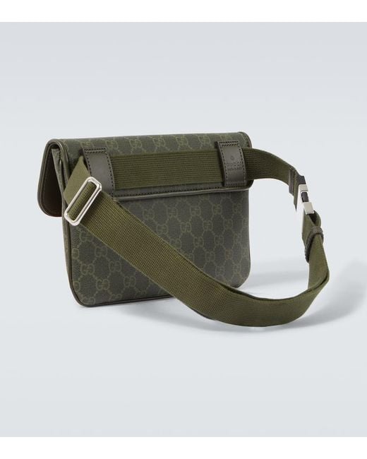 Gucci Guerteltasche Gg Small Mit Leder in Green für Herren