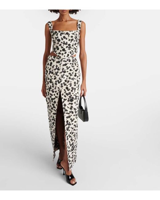 Jupe Longue Dalmatian En Jean Area en coloris White