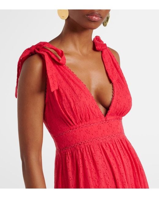 Poupette Red Cotton Dress
