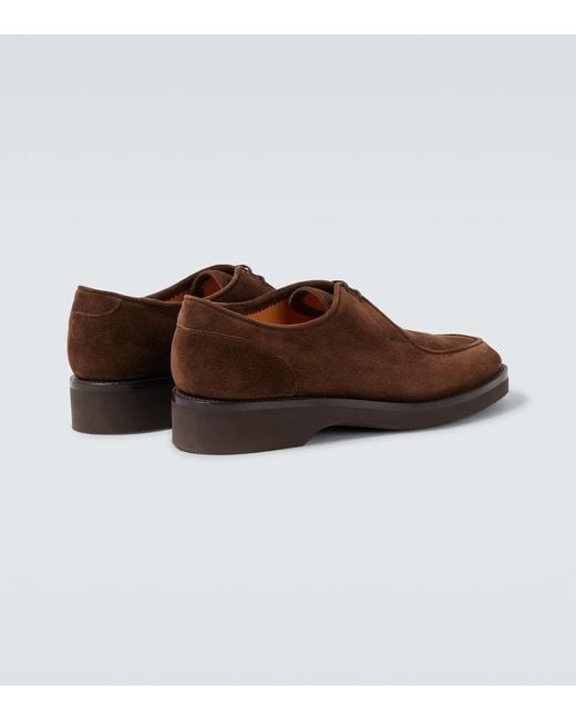 John Lobb Schnuerschuhe Ted Aus Veloursleder in Brown für Herren