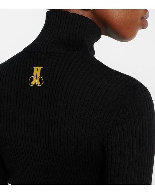 LaDoubleJ Black High Kick Cashmere And Silk Turtleneck Sweater