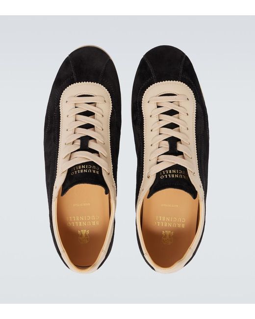 Brunello Cucinelli Black Suede Sneakers for men