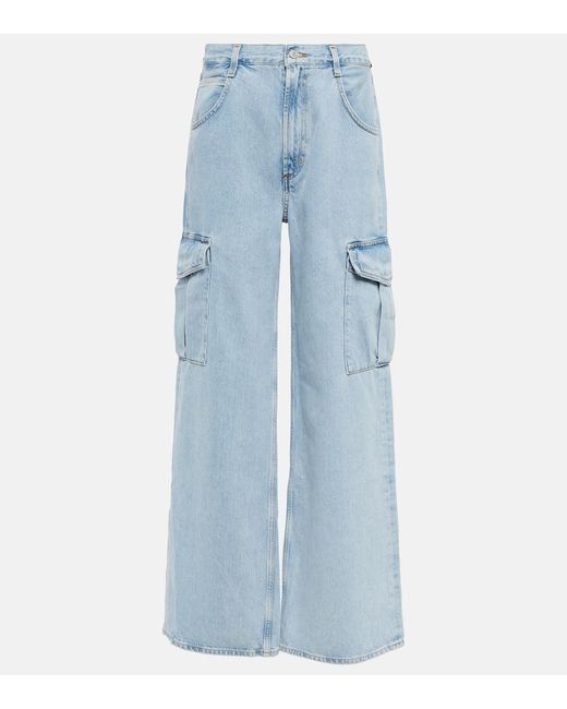 Agolde Blue Minka Denim Cargo Pants