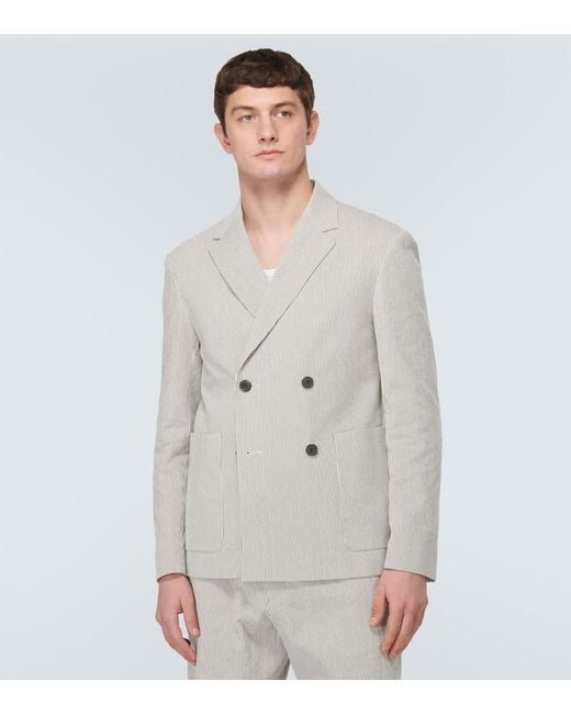 Dries Van Noten White Cotton Blazer for men