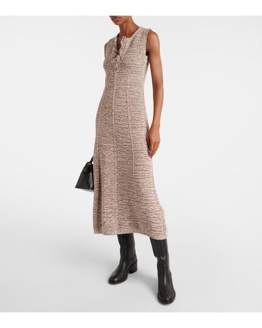 Dorothee Schumacher Natural Autumn Sparkle Knitted Midi Dress