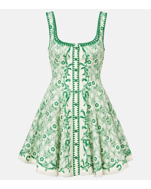 ALÉMAIS Green Minikleid Aus Leinen Und Baumwolle