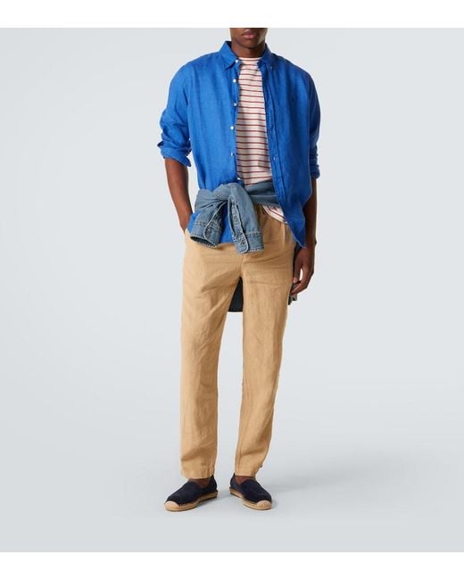 Polo Ralph Lauren Natural Linen Straight Pants for men