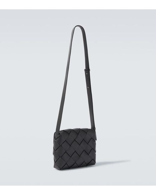 Bottega Veneta Black Diago Small Leather Crossbody Bag for men