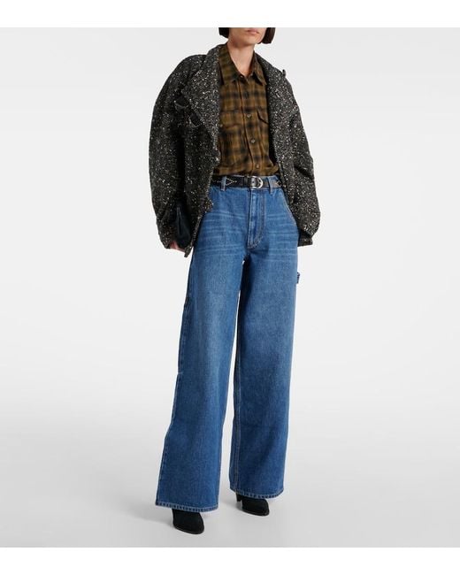 Isabel Marant Blue Solene Cargo Jeans