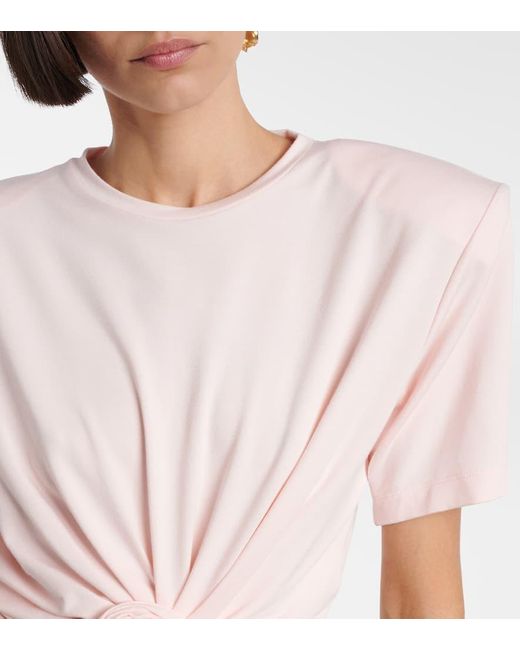 Magda Butrym Pink T-Shirt Aus Jersey
