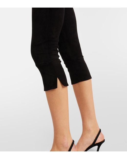 Stouls Black Willy Suede Capri Pants