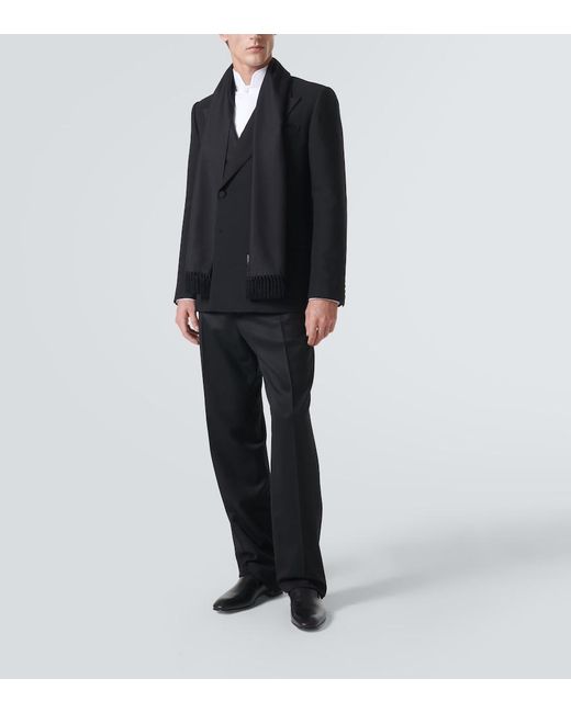 Loro Piana White Cotton Tuxedo Shirt for men