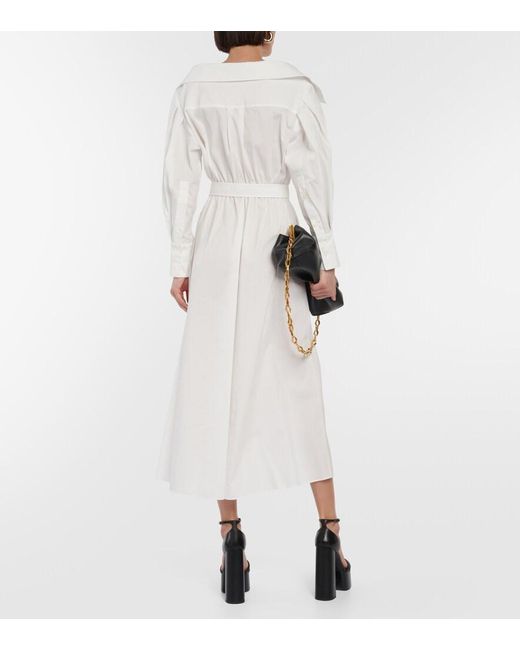 Altuzarra White Kleid Lyddy Aus Einem Baumwollgemisch