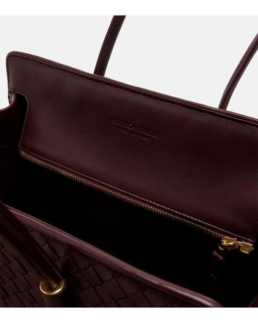 Bottega Veneta Purple Barbara Intrecciato Leather Tote Bag